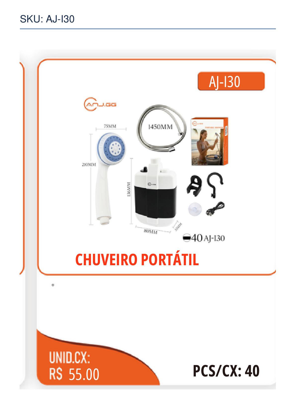 CHUVEIRO PORTÁTIL