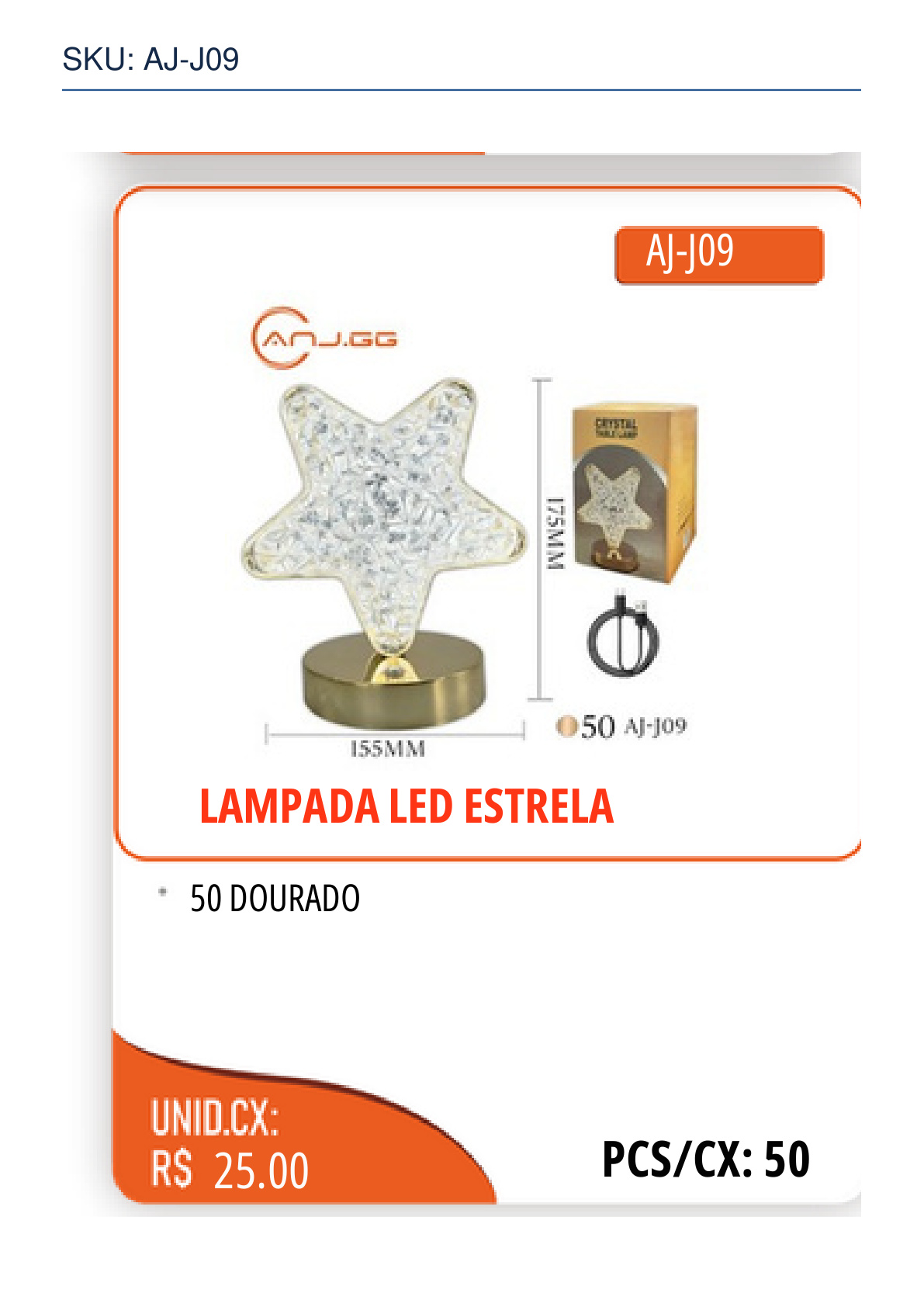LAMPADA LED ESTRELA