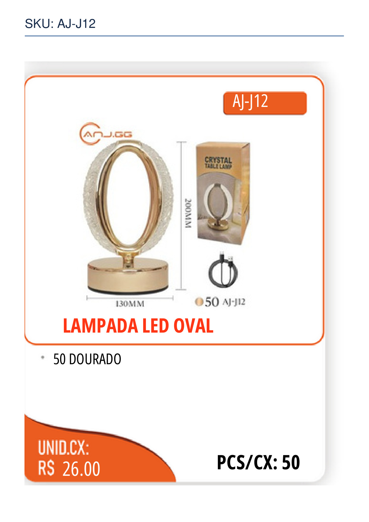 LAMPADA LED OVAL