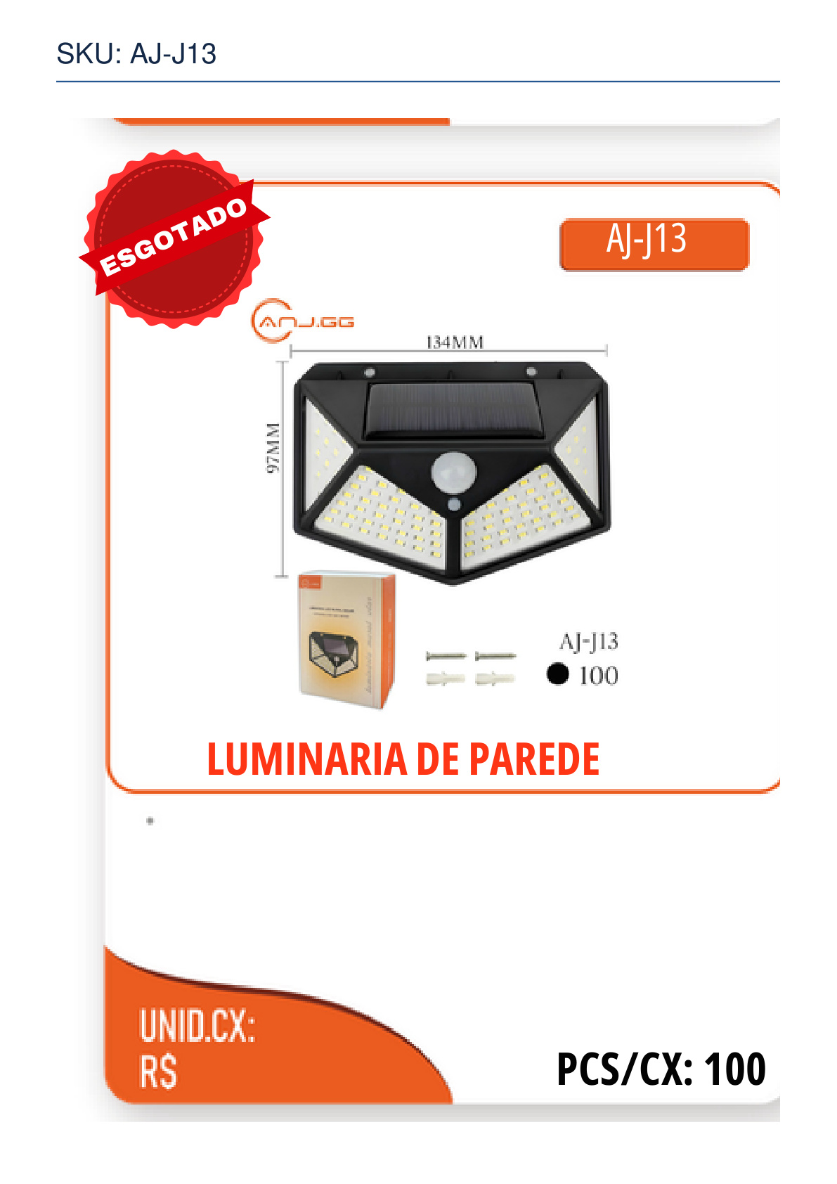 LUMINARIA DE PAREDE