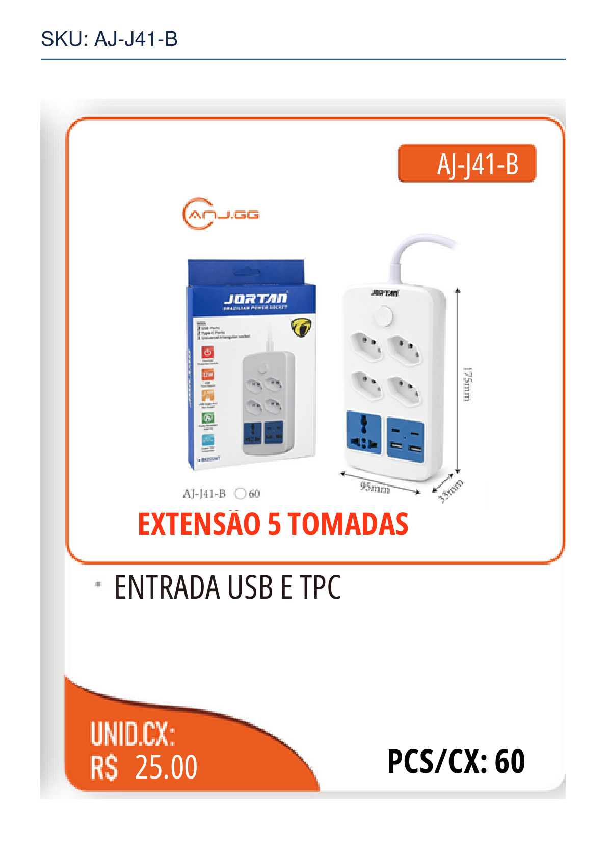 EXTENSÃO 5 TOMADAS