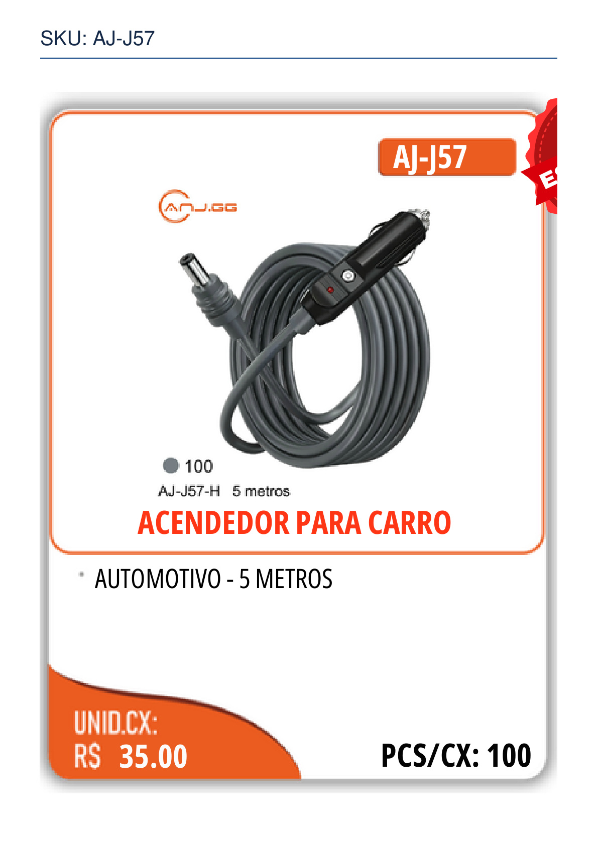 ACENDEDOR PARA CARRO