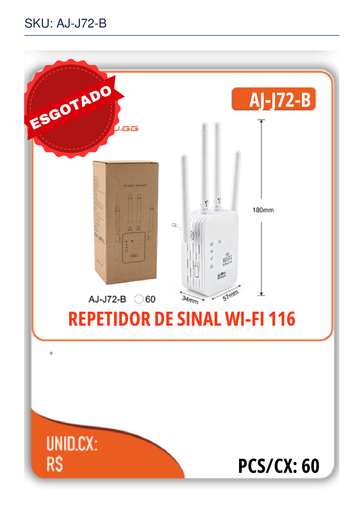 REPETIDOR DE SINAL WI-FI 116