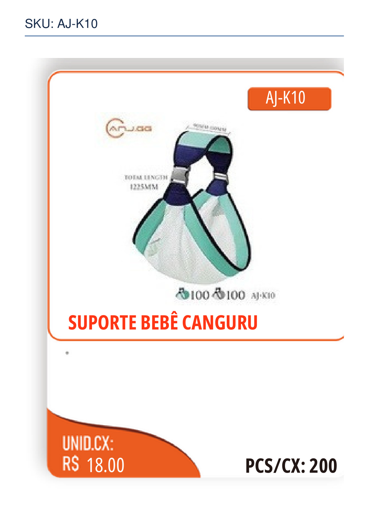 SUPORTE BEBÊ CANGURU