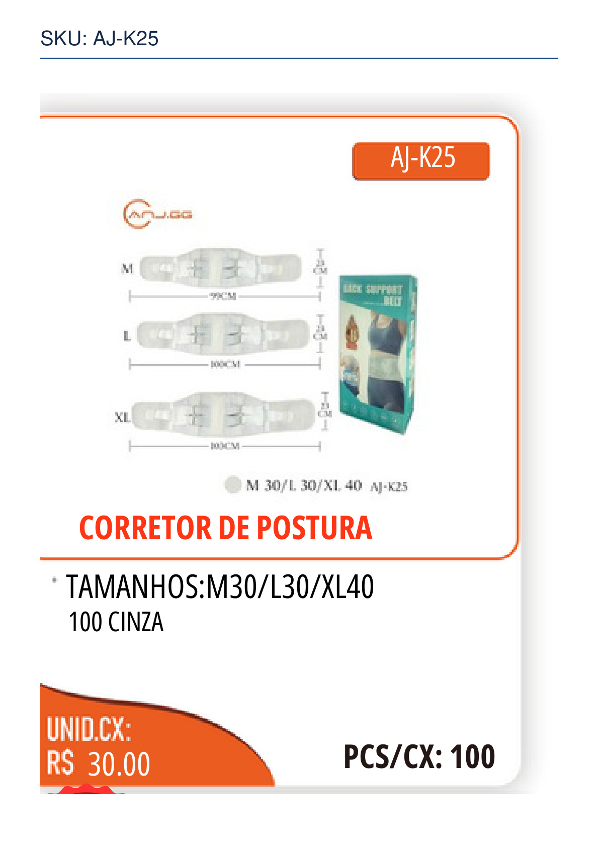 CORRETOR DE POSTURA