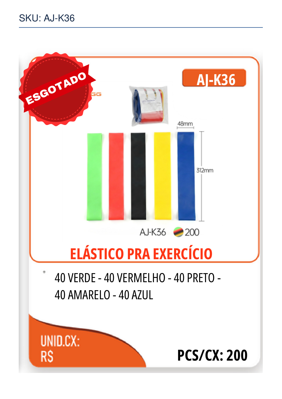 ELÁSTICO PRA EXERCÍCIO