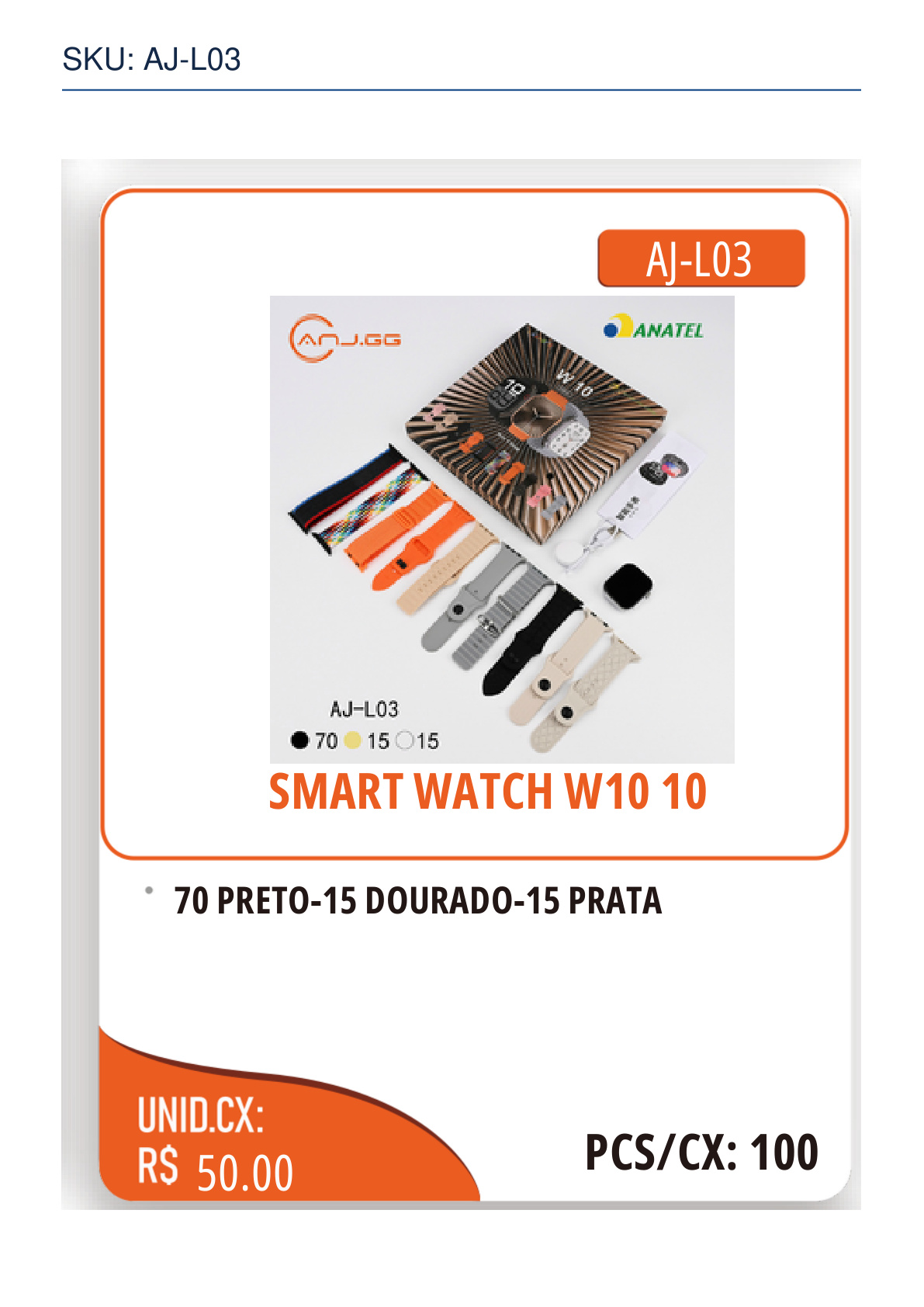 SMART WATCH W10 10