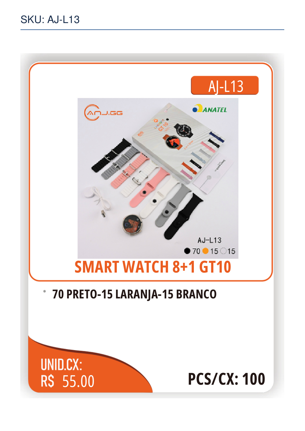 SMART WATCH 8+1 GT10