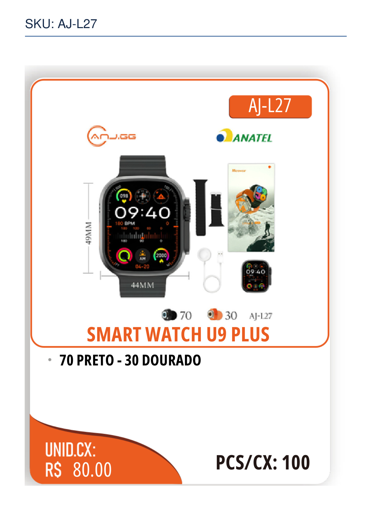 SMART WATCH U9 PLUS