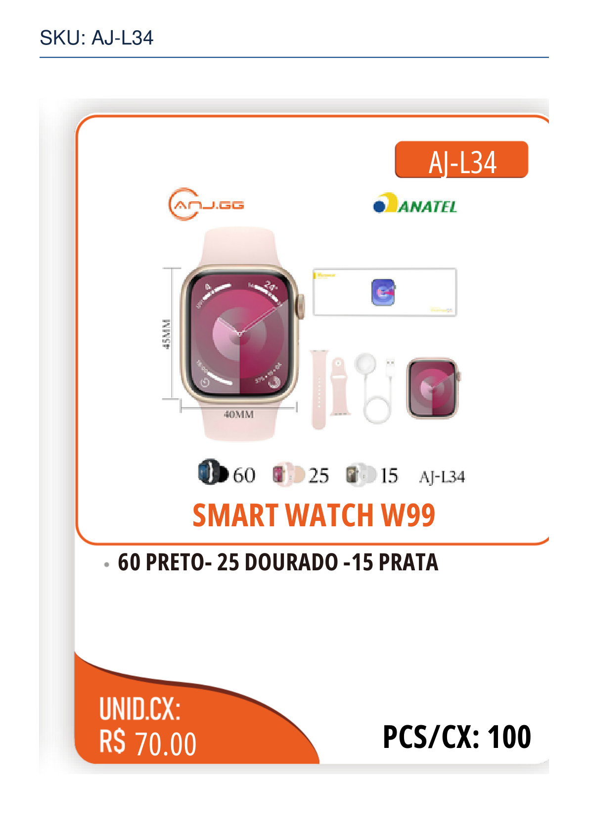 SMART WATCH W99