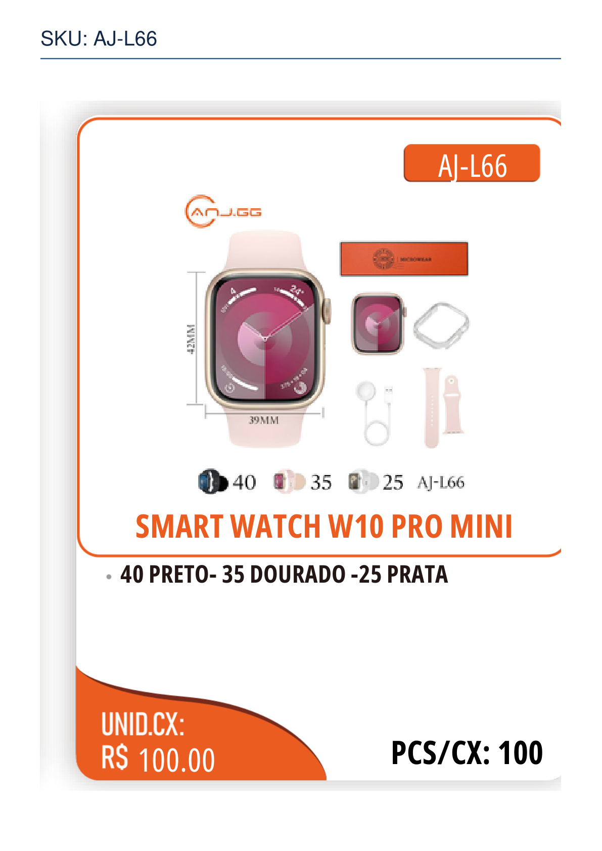 SMART WATCH W10 PRO MINI