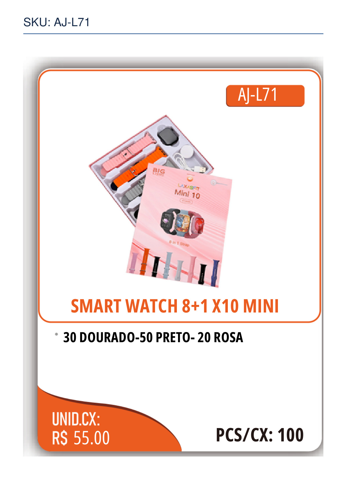 SMART WATCH 8+1 X10 MINI