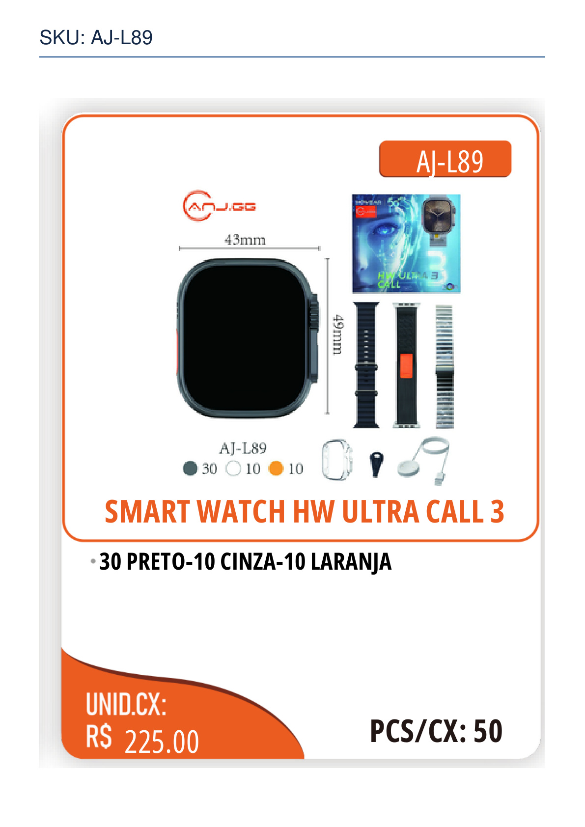 SMART WATCH HW ULTRA CALL 3