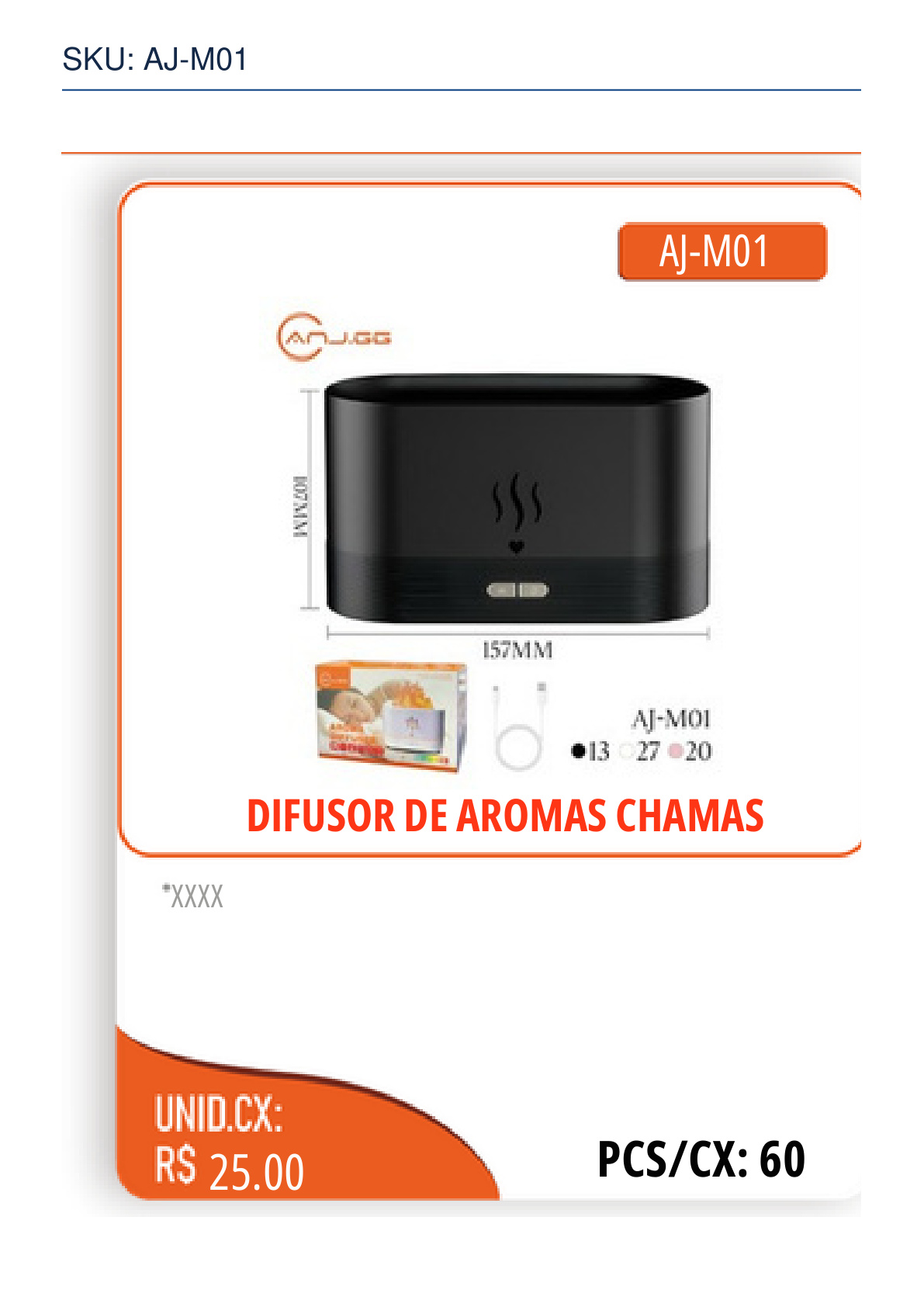 DIFUSOR DE AROMAS CHAMAS