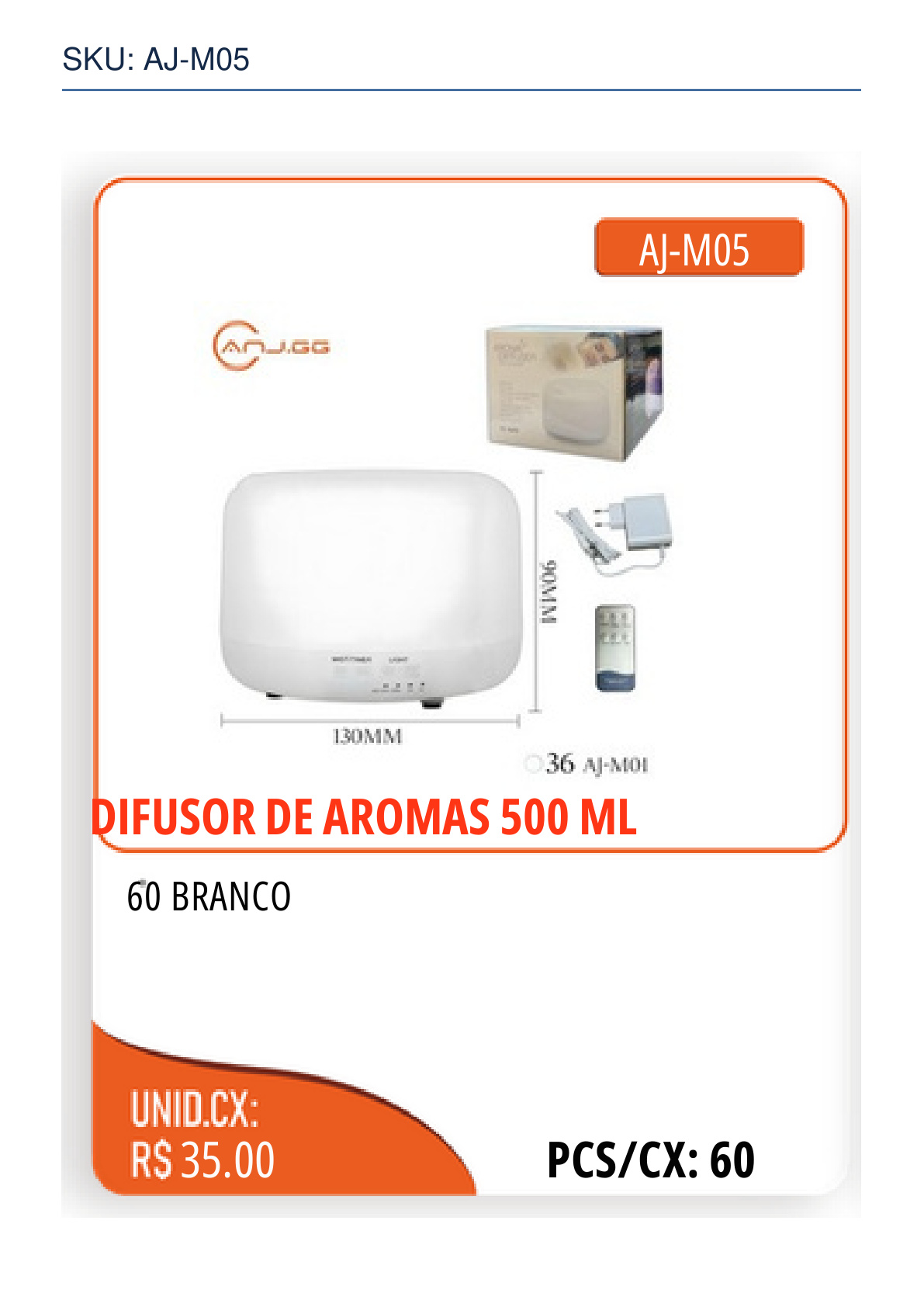 DIFUSOR DE AROMAS 500 ML