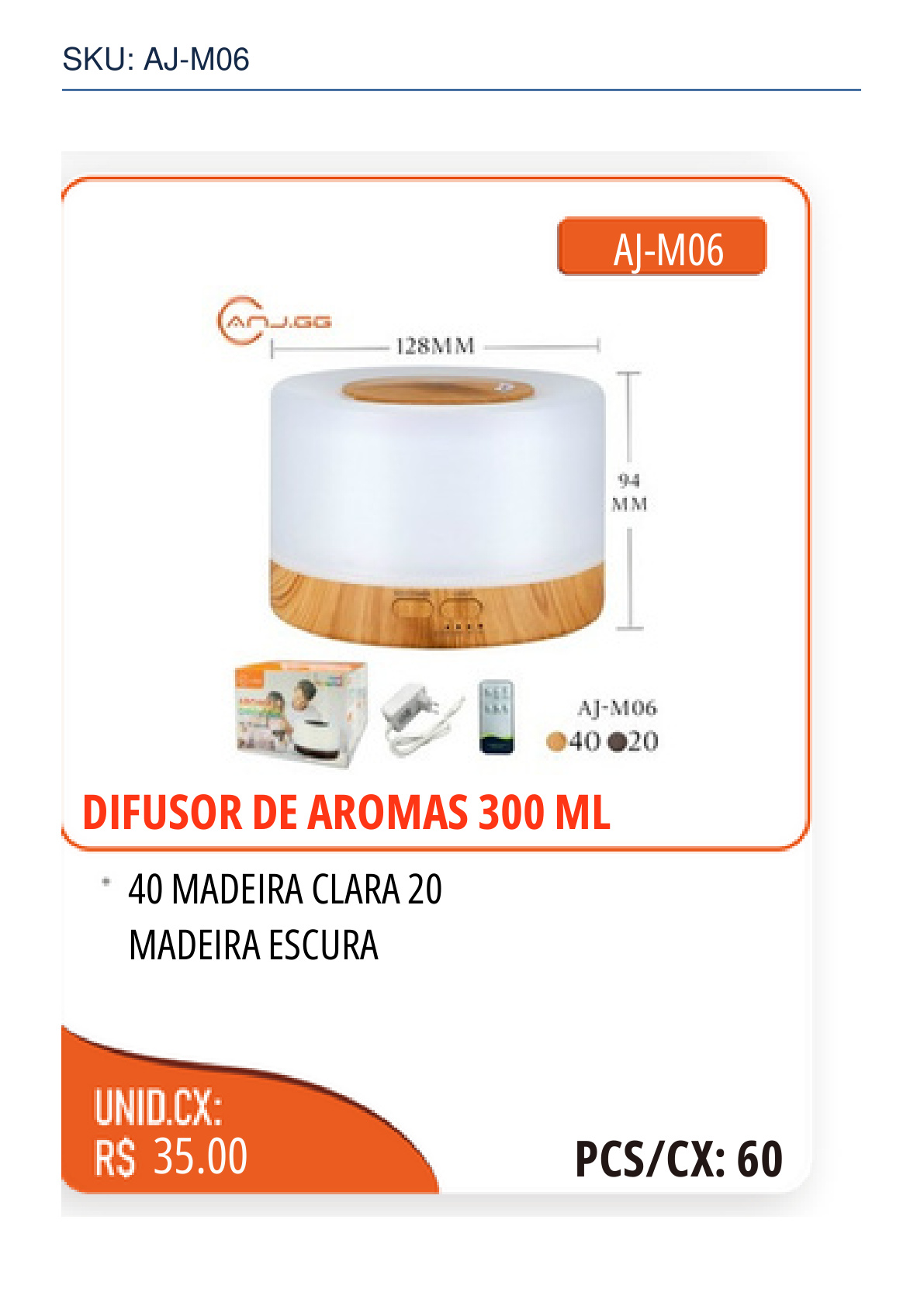 DIFUSOR DE AROMAS 300 ML