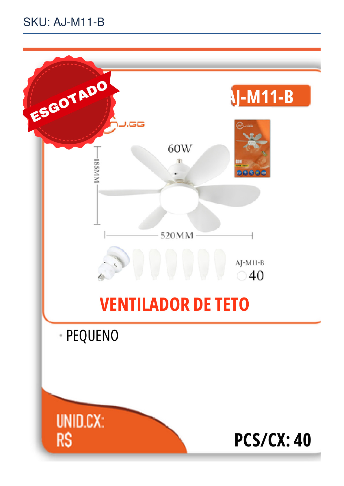 VENTILADOR DE TETO