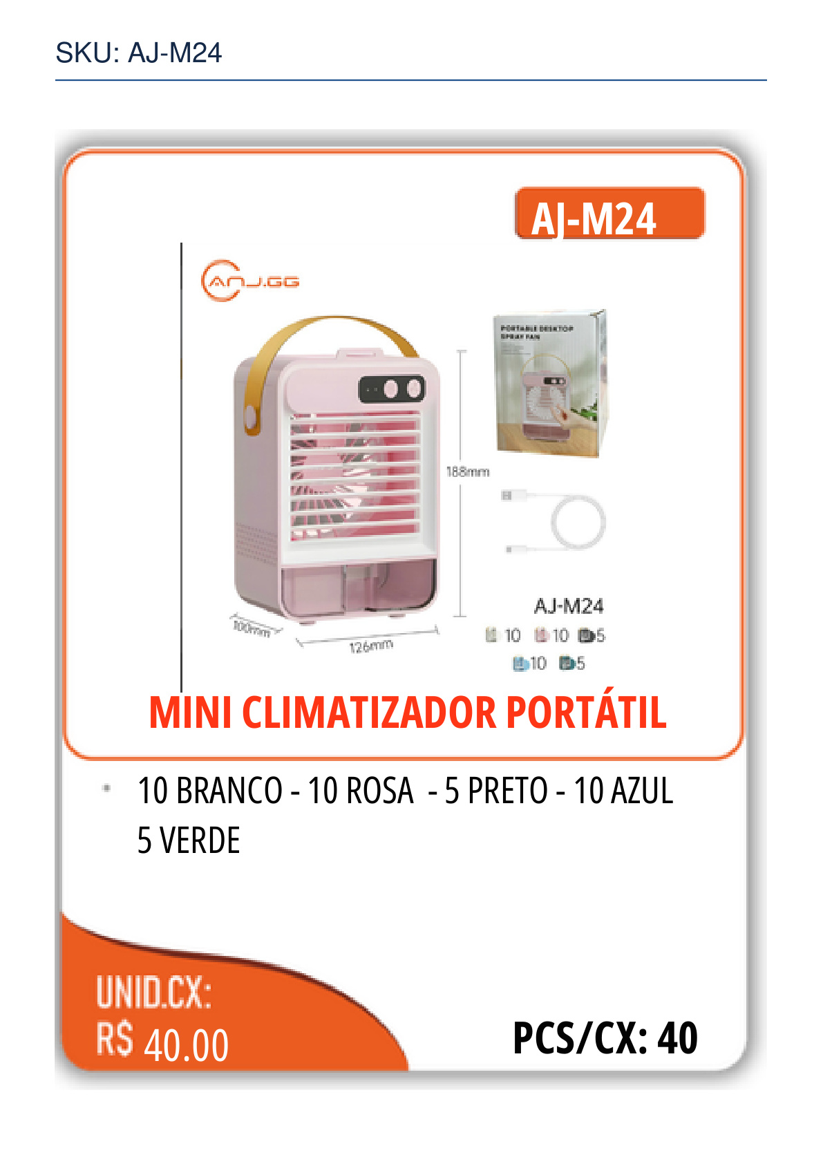 MINI CLIMATIZADOR PORTÁTIL