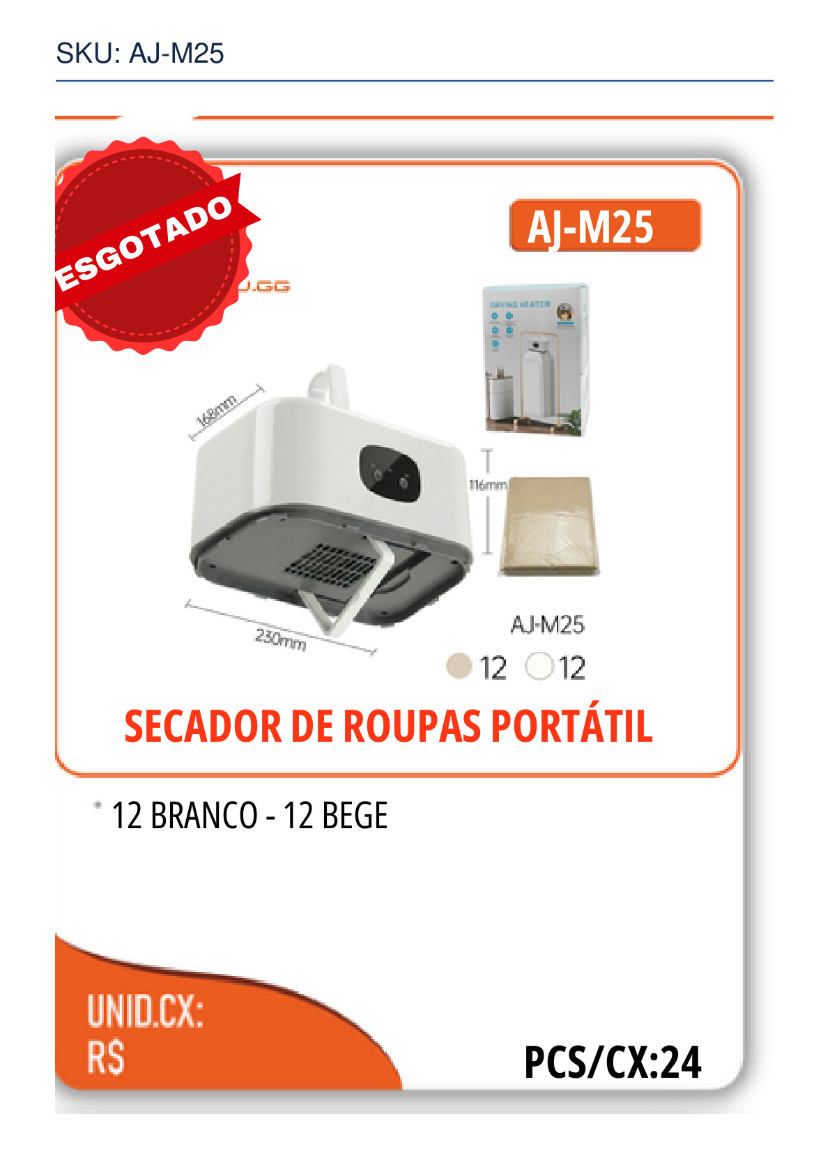 SECADOR DE ROUPAS PORTÁTIL