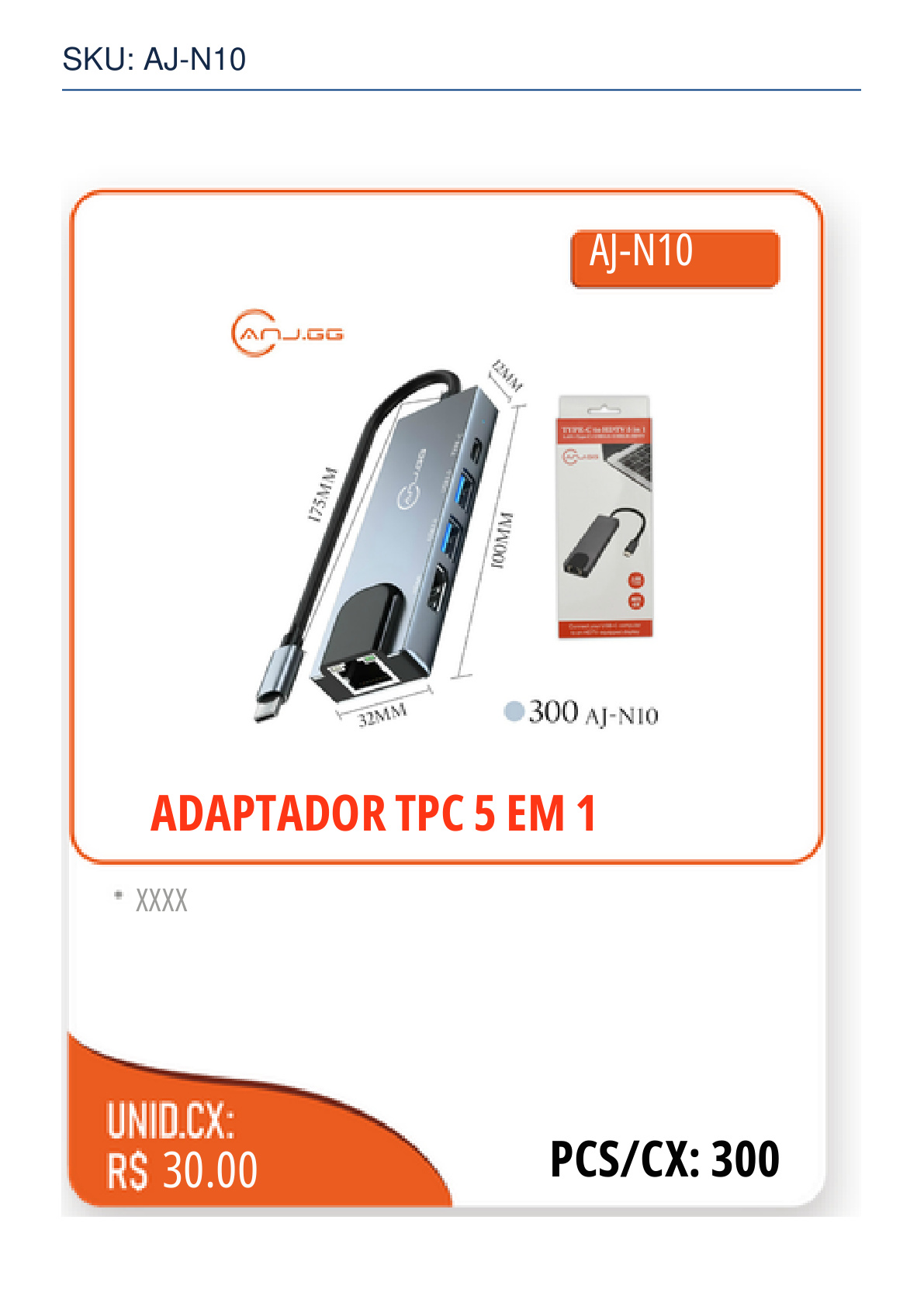 ADAPTADOR TPC 5 EM 1