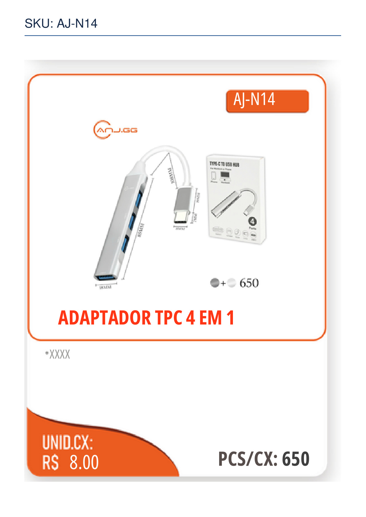 ADAPTADOR TPC 4 EM 1