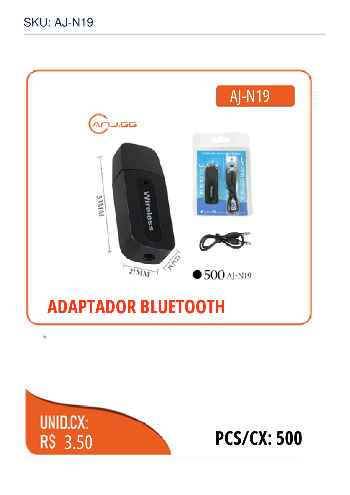 ADAPTADOR BLUETOOTH