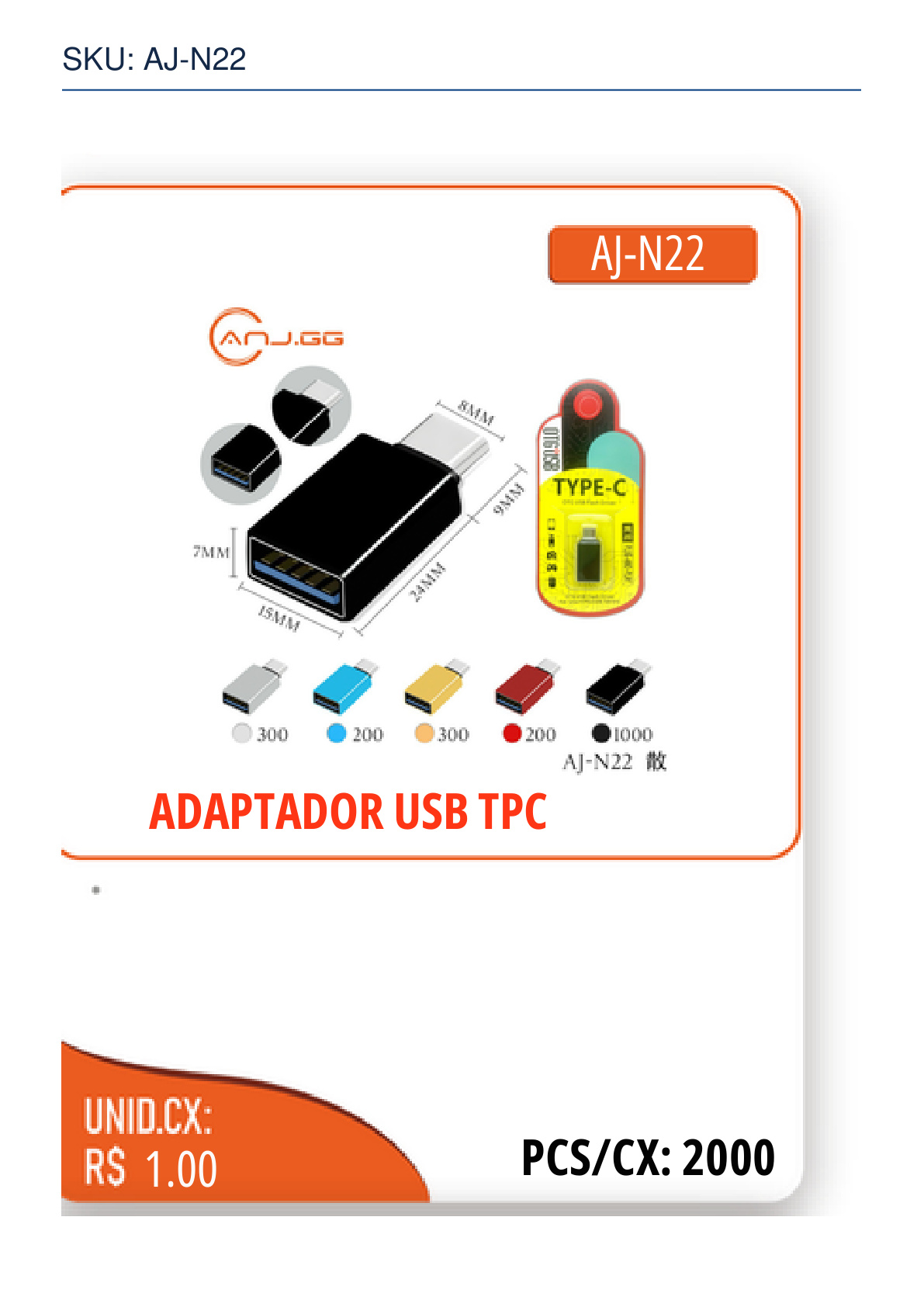 ADAPTADOR USB TPC