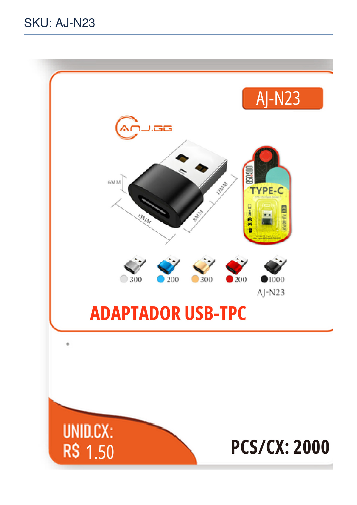 ADAPTADOR USB-TPC