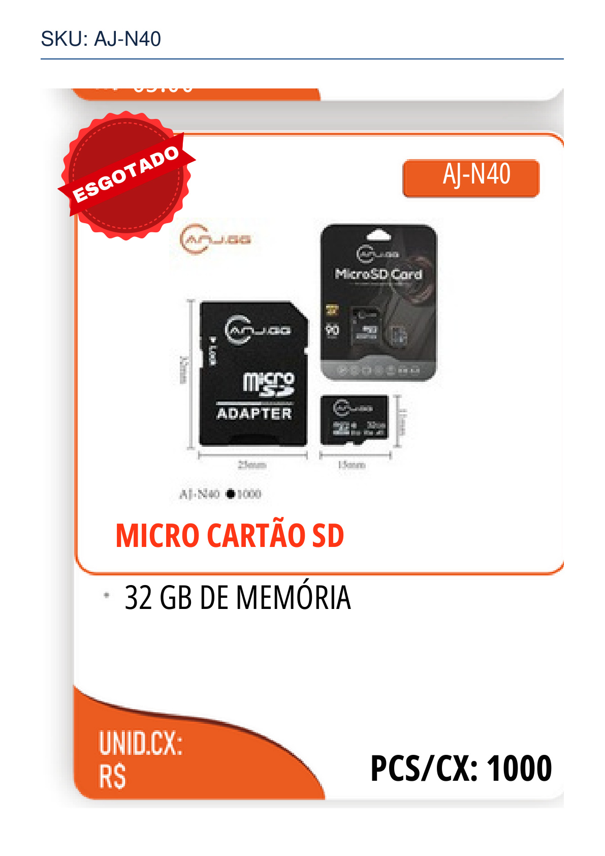 MICRO CARTÃO SD