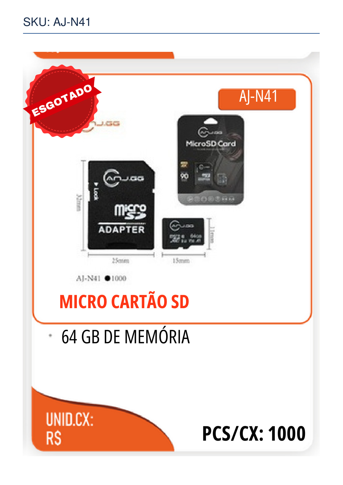 MICRO CARTÃO SD