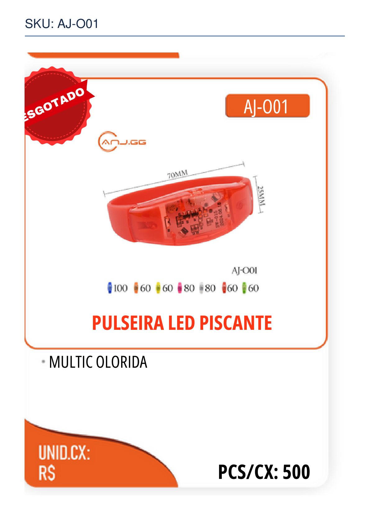PULSEIRA LED PISCANTE