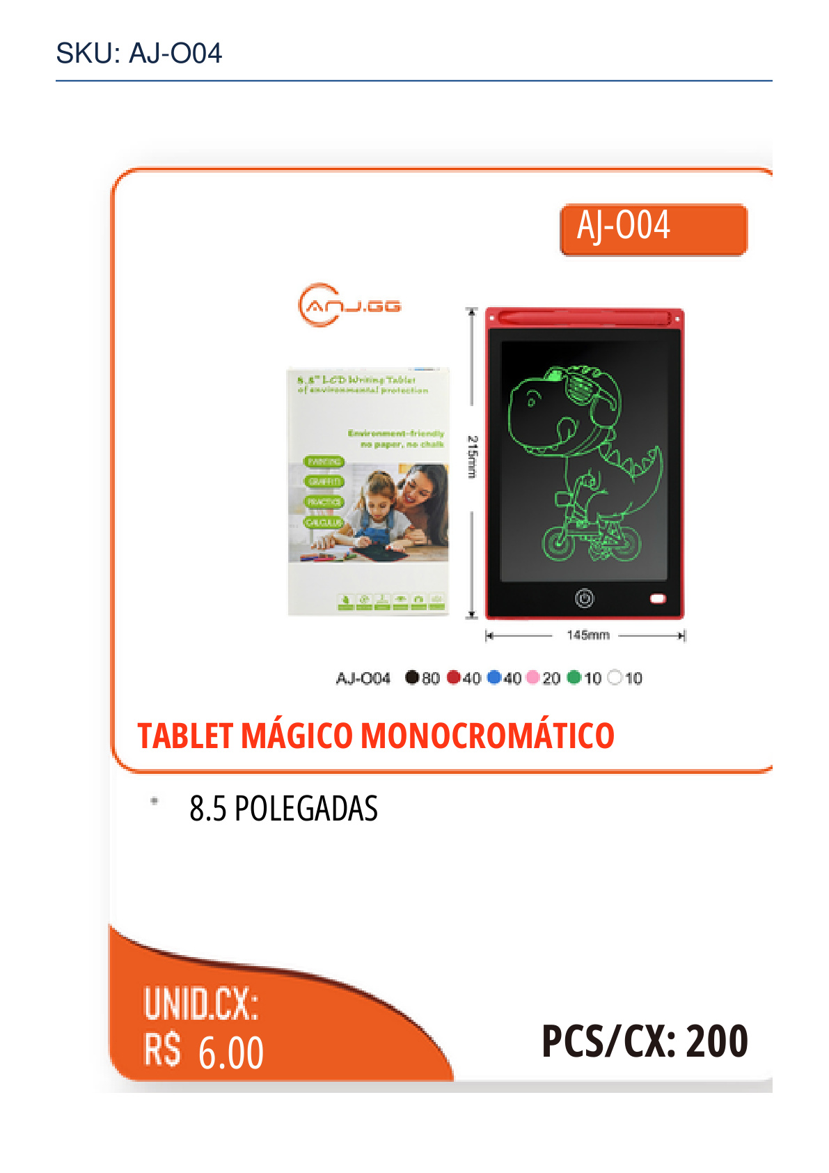 TABLET MÁGICO MONOCROMÁTICO