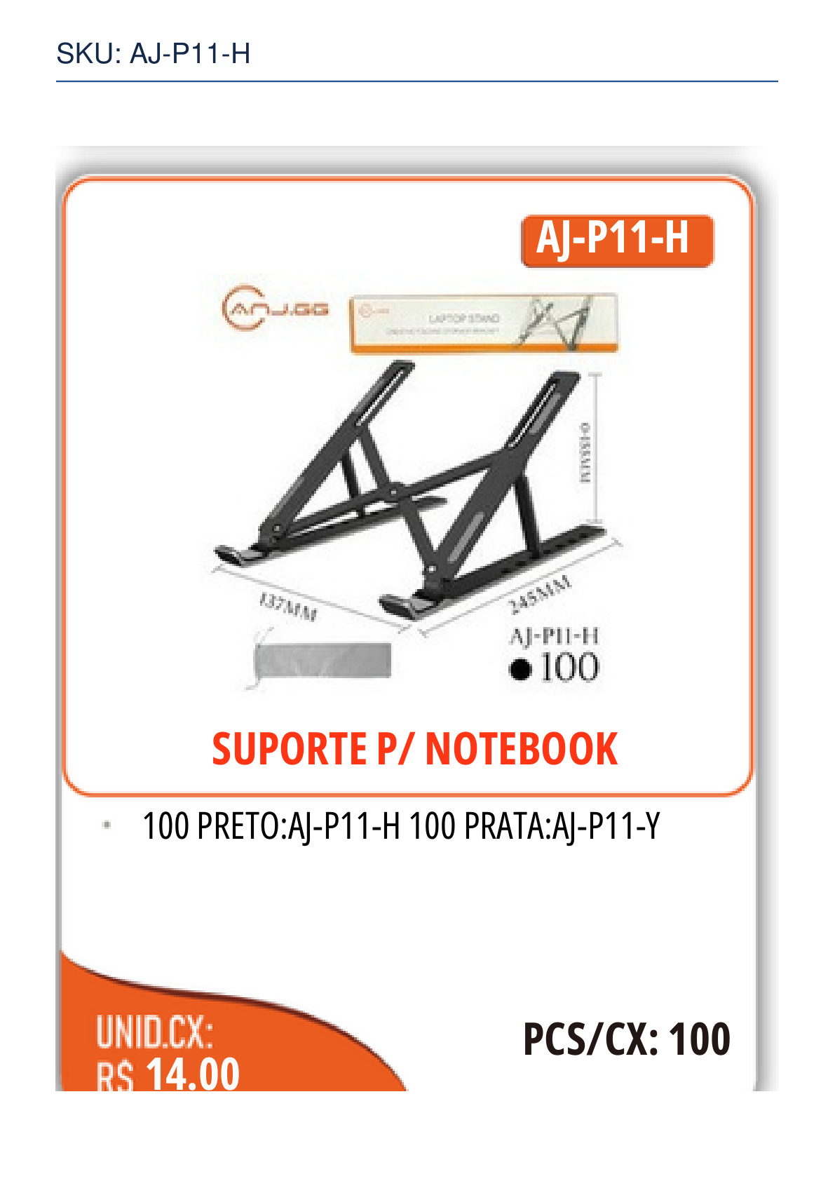 SUPORTE P/ NOTEBOOK