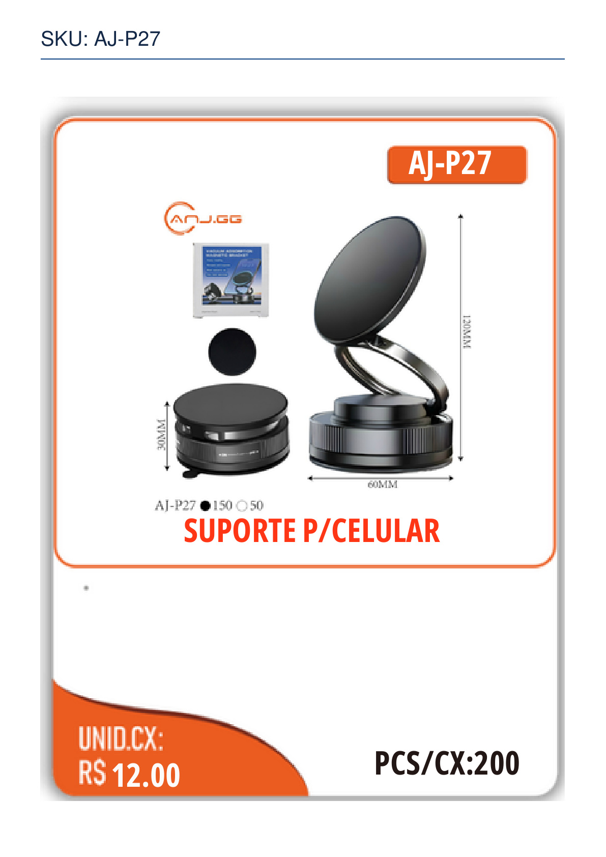SUPORTE P/CELULAR