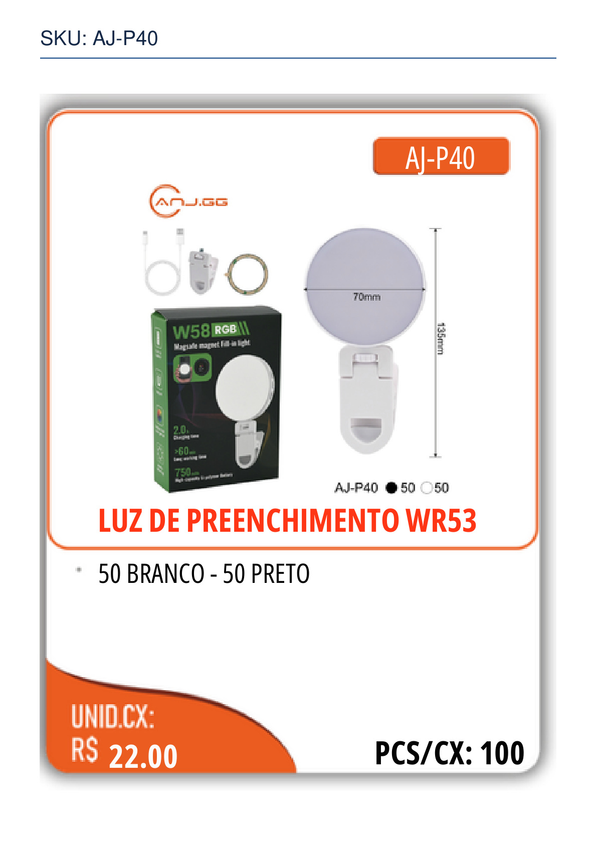 LUZ DE PREENCHIMENTO WR53