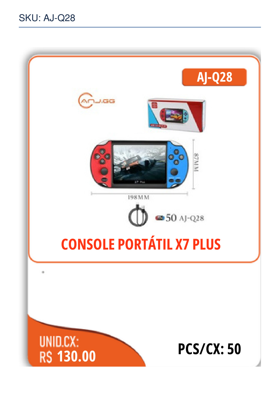 CONSOLE PORTÁTIL X7 PLUS