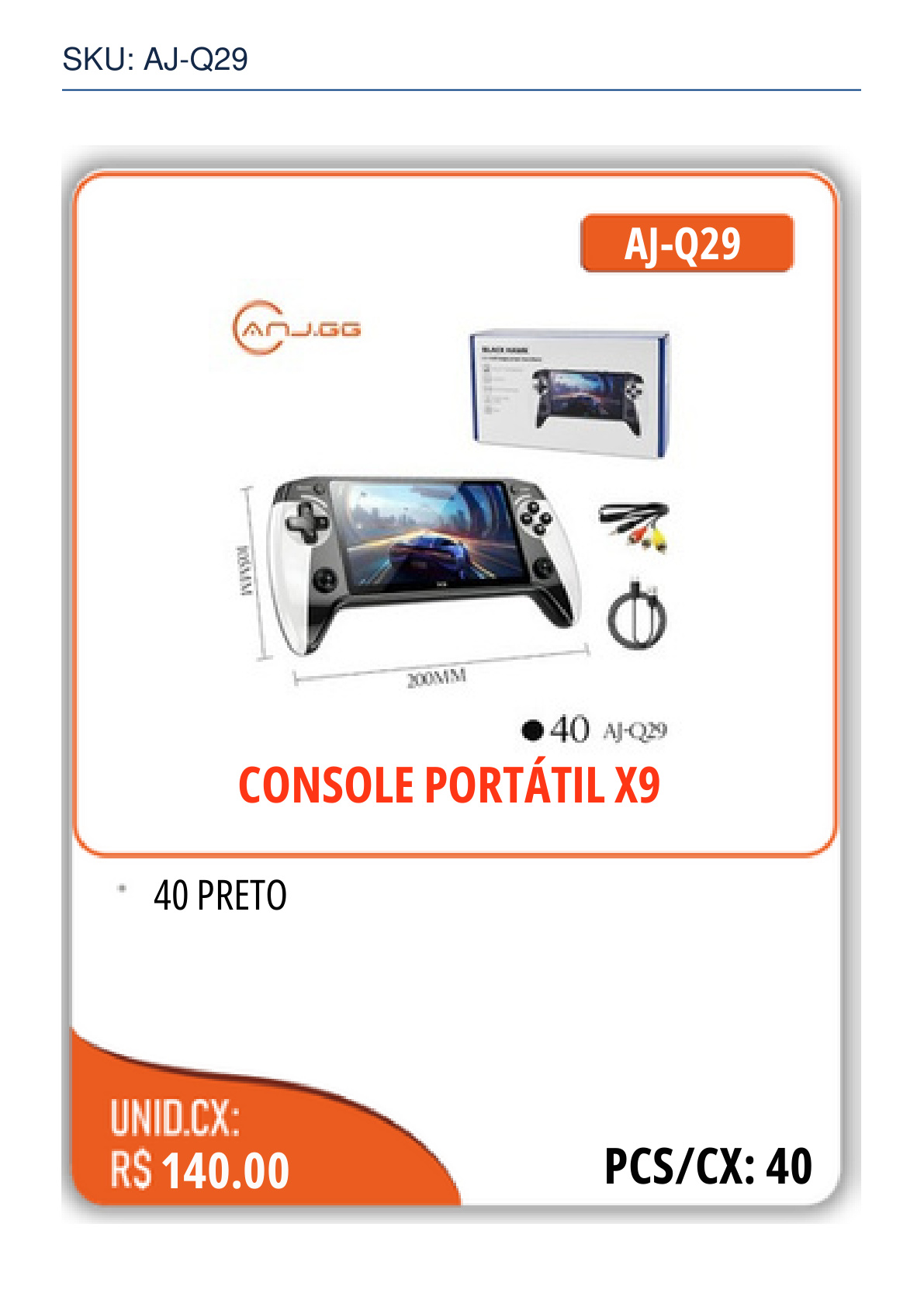 CONSOLE PORTÁTIL X9