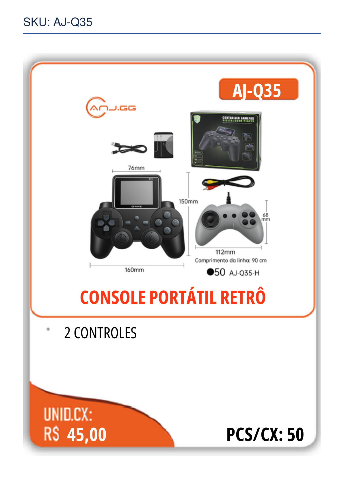 CONSOLE PORTÁTIL RETRÔ