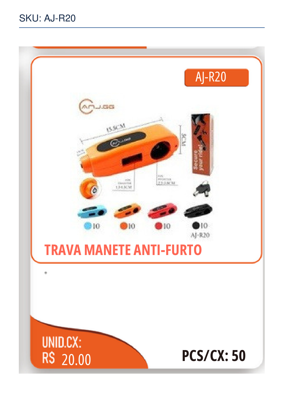 TRAVA MANETE ANTI-FURTO