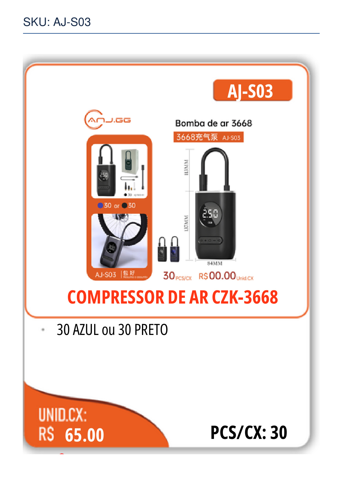COMPRESSOR DE AR CZK-3668