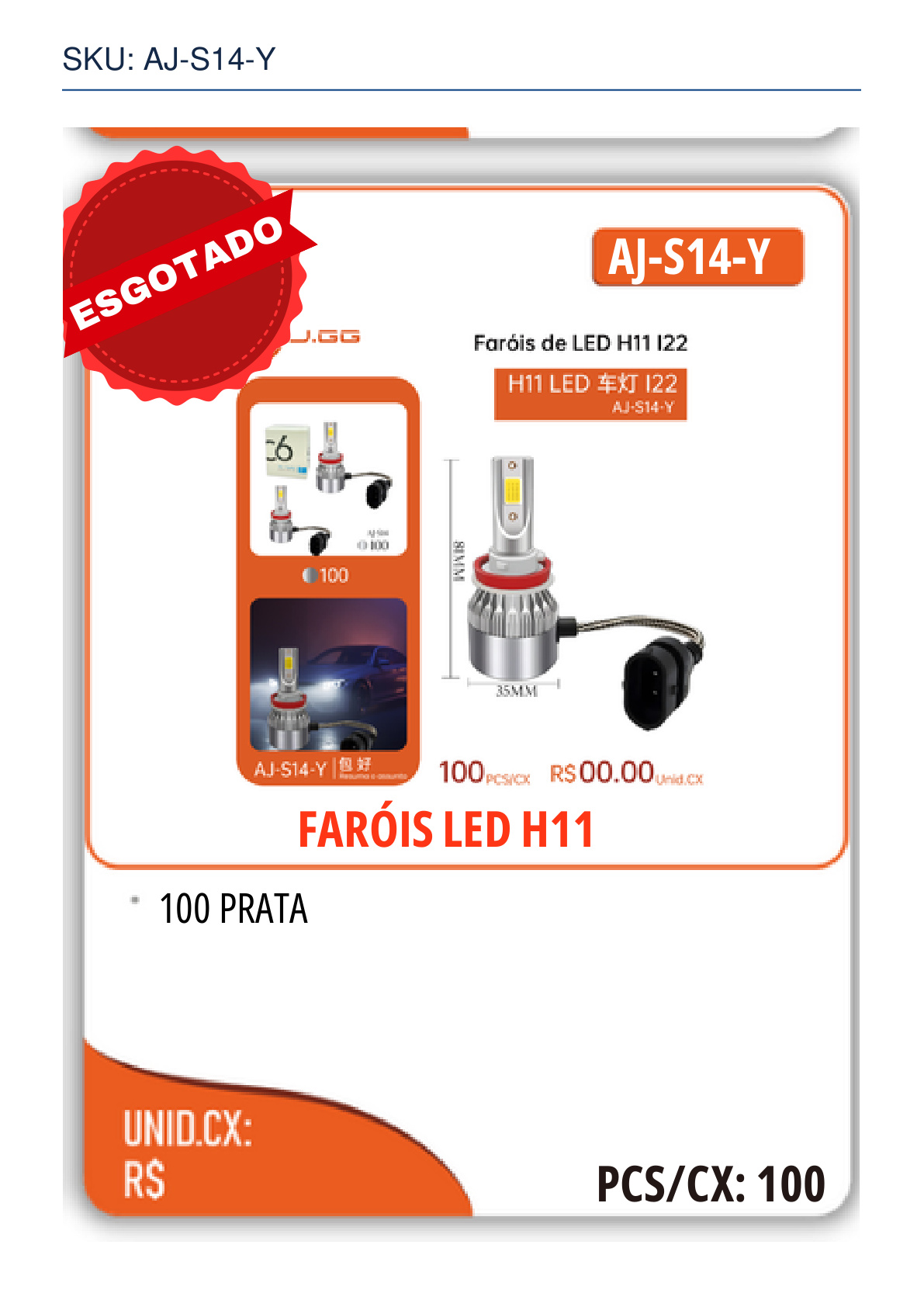 FARÓIS LED H11