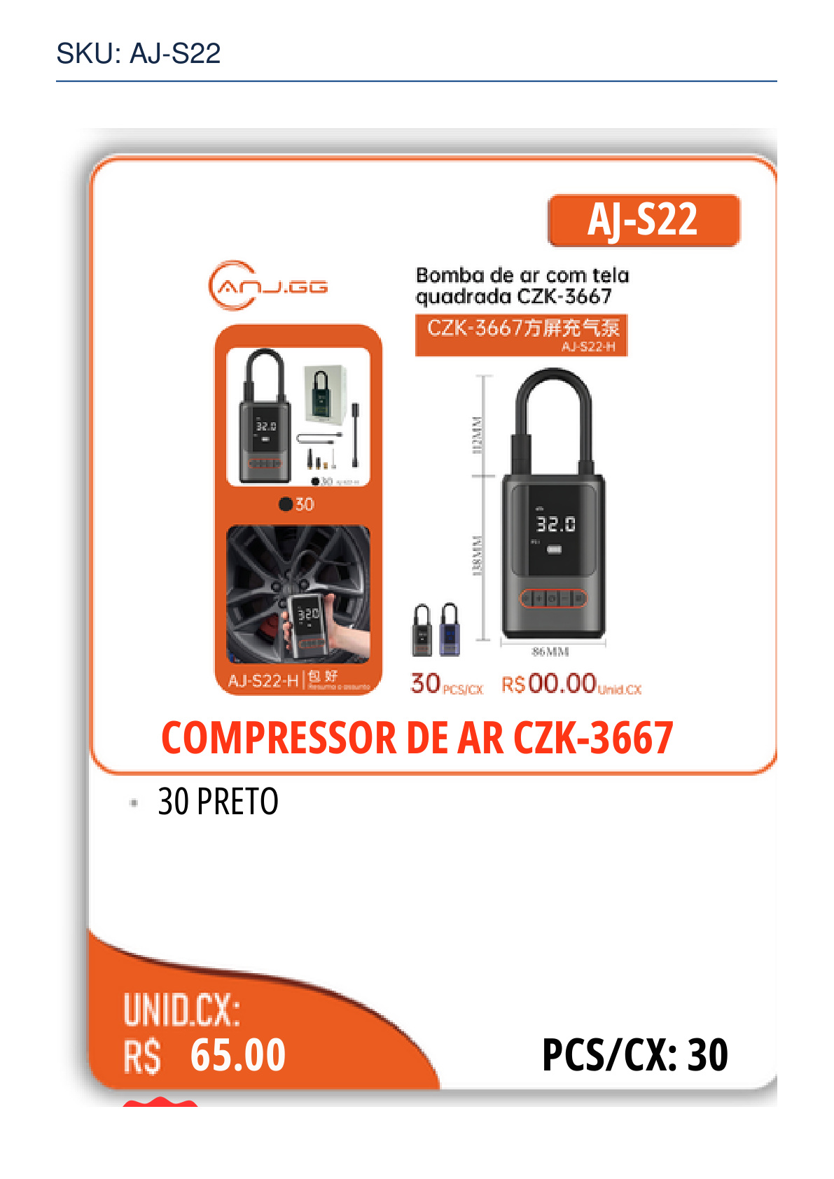 COMPRESSOR DE AR CZK-3667