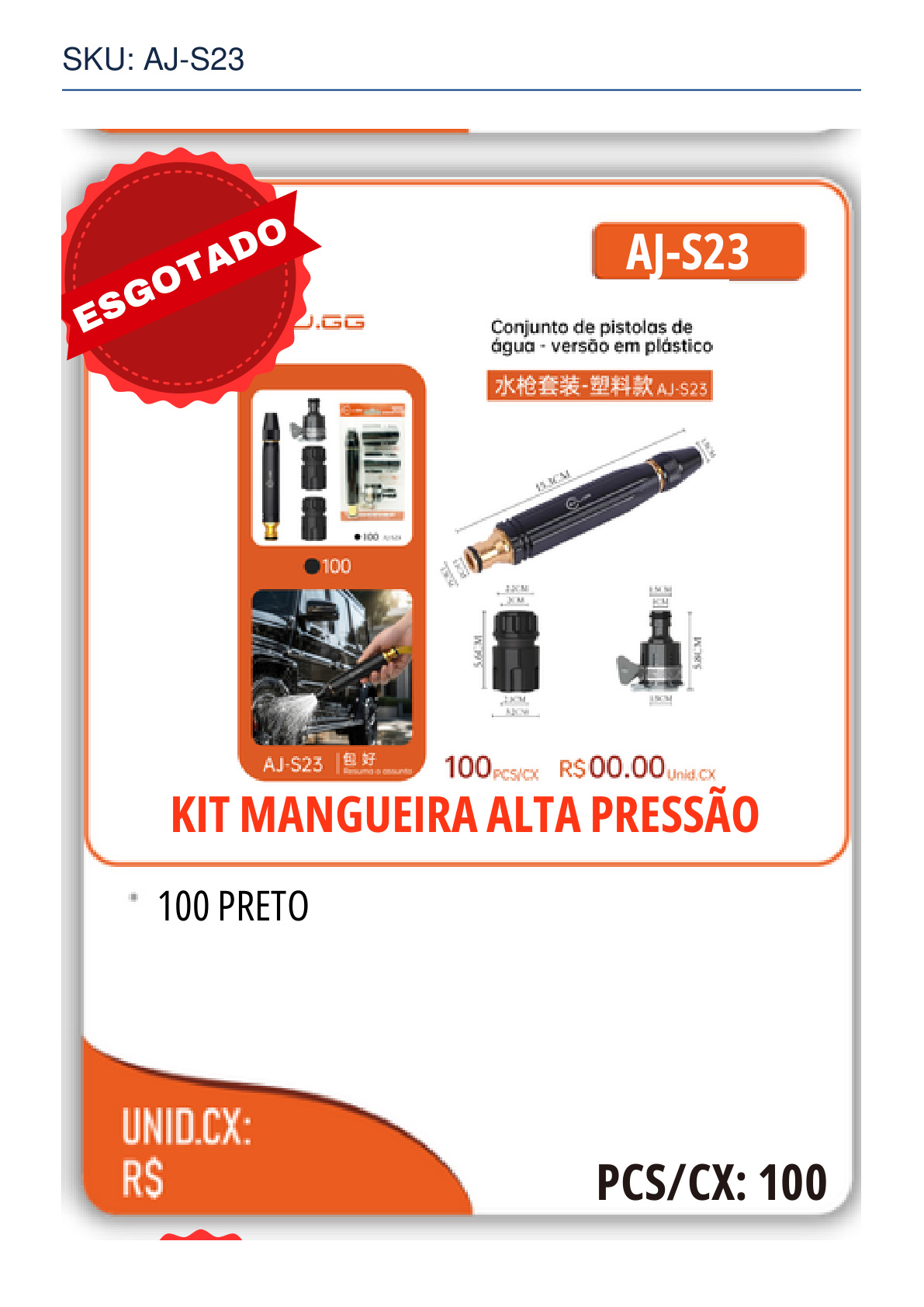 KIT MANGUEIRA ALTA PRESSÃO