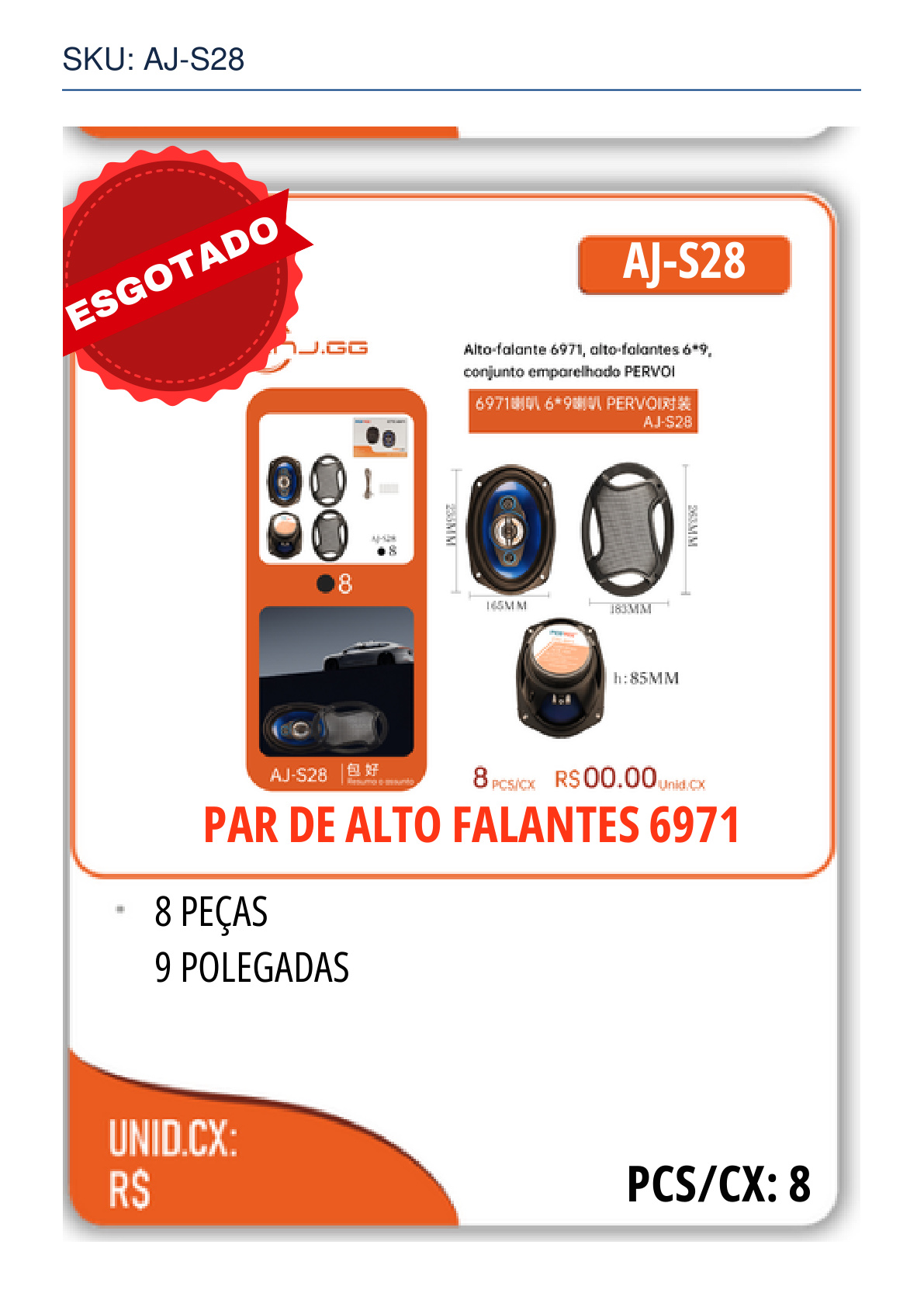 PAR DE ALTO FALANTES 6971