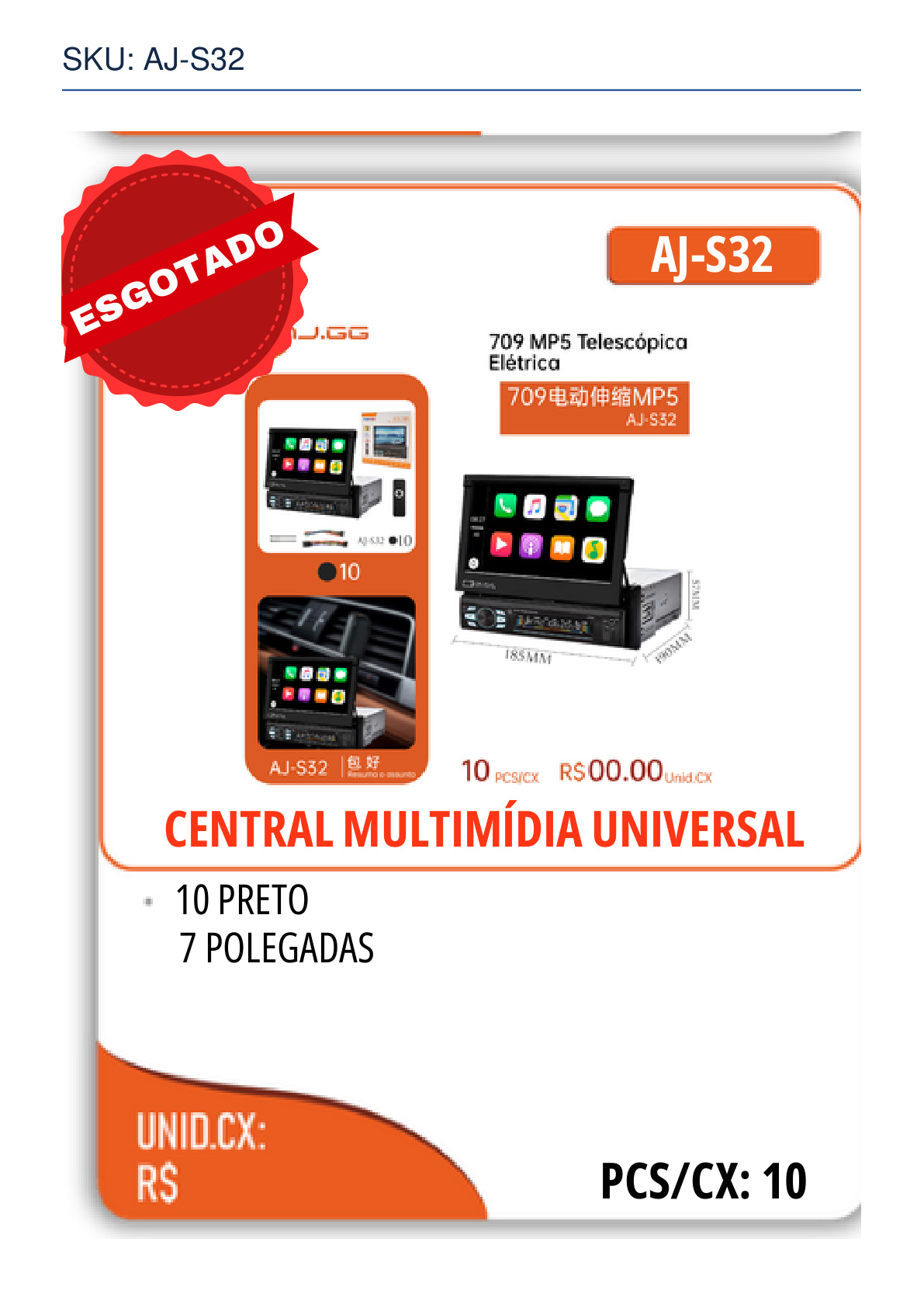 CENTRAL MULTIMÍDIA UNIVERSAL