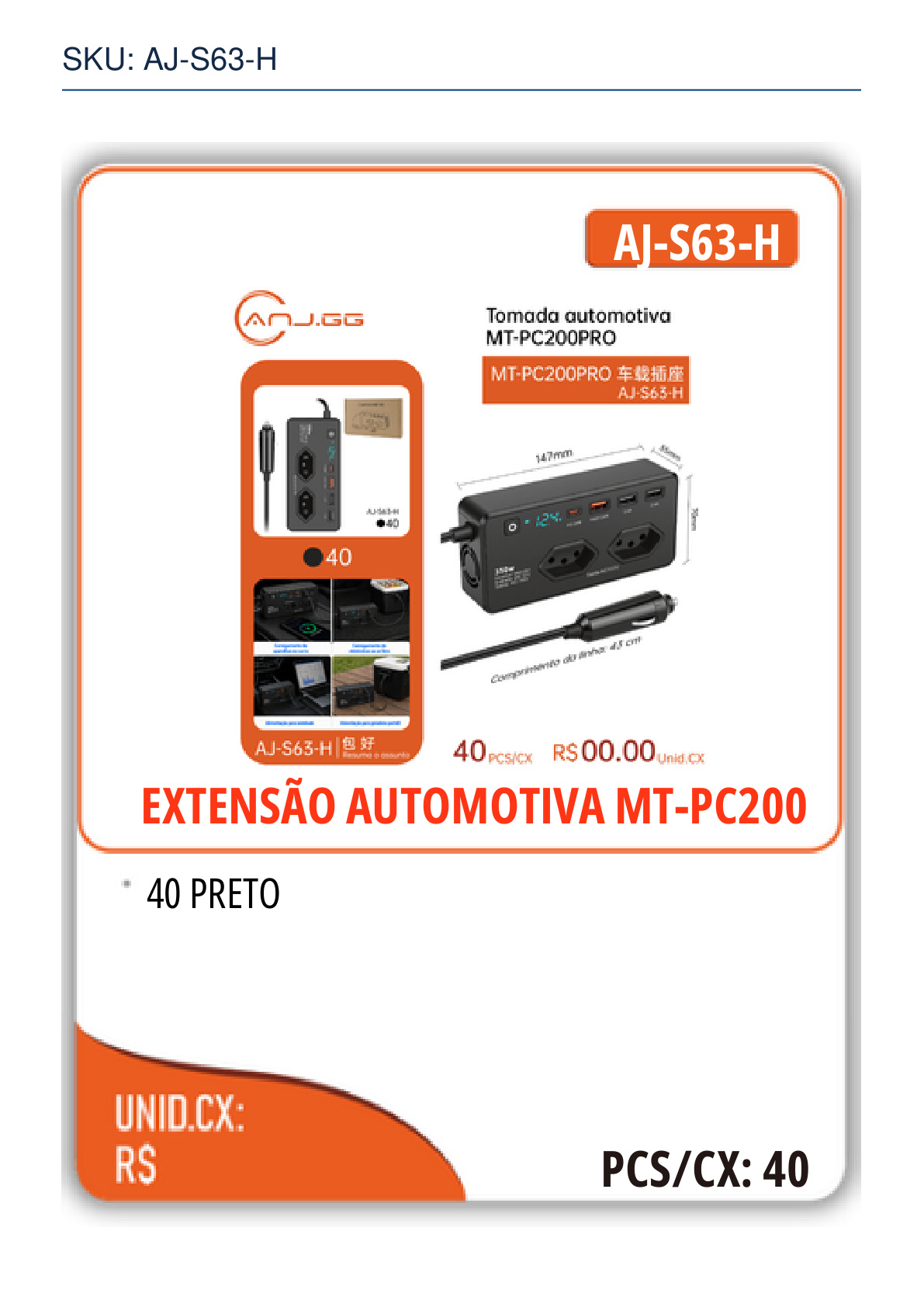 EXTENSÃO AUTOMOTIVA MT-PC200