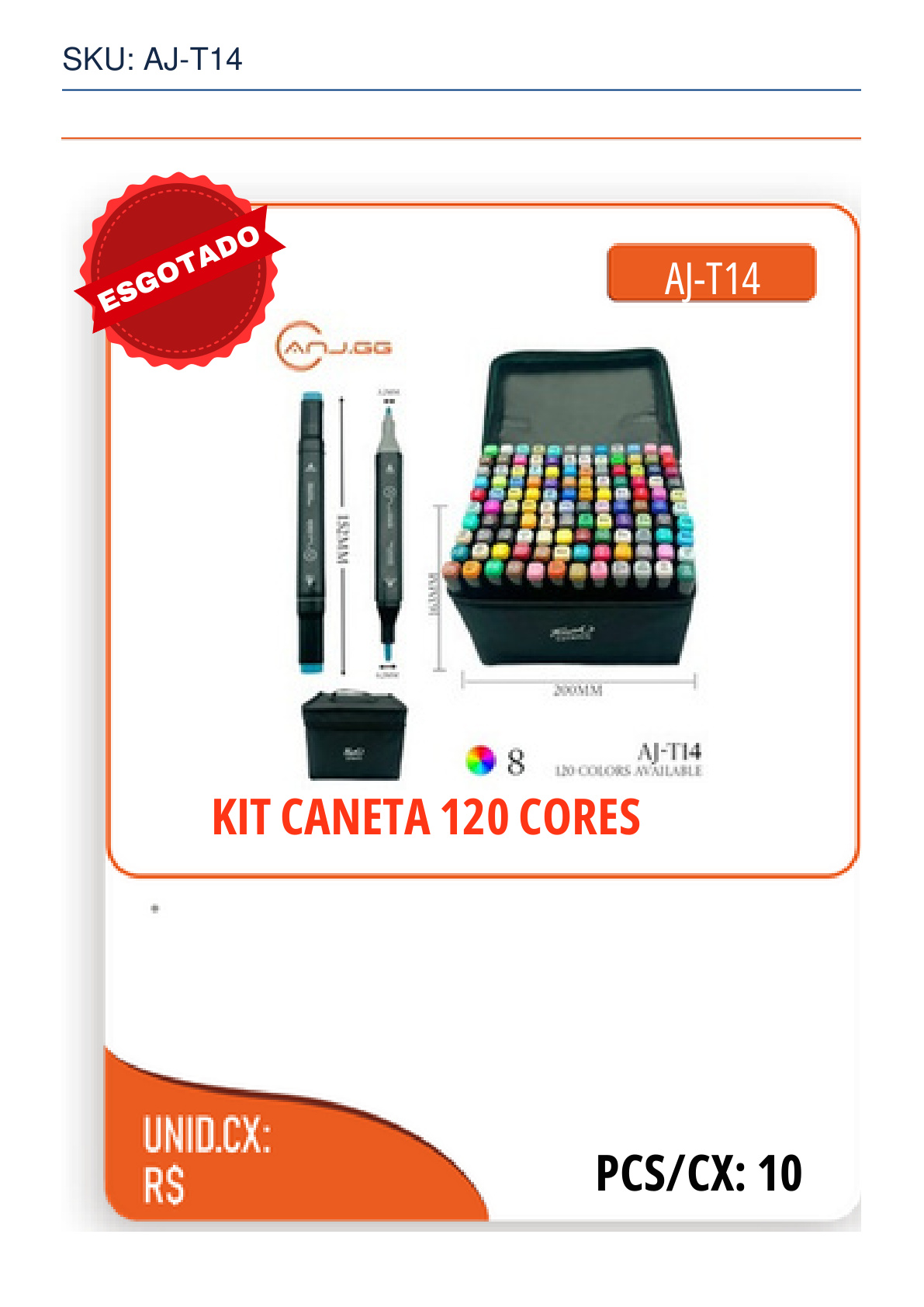 KIT CANETA 120 CORES