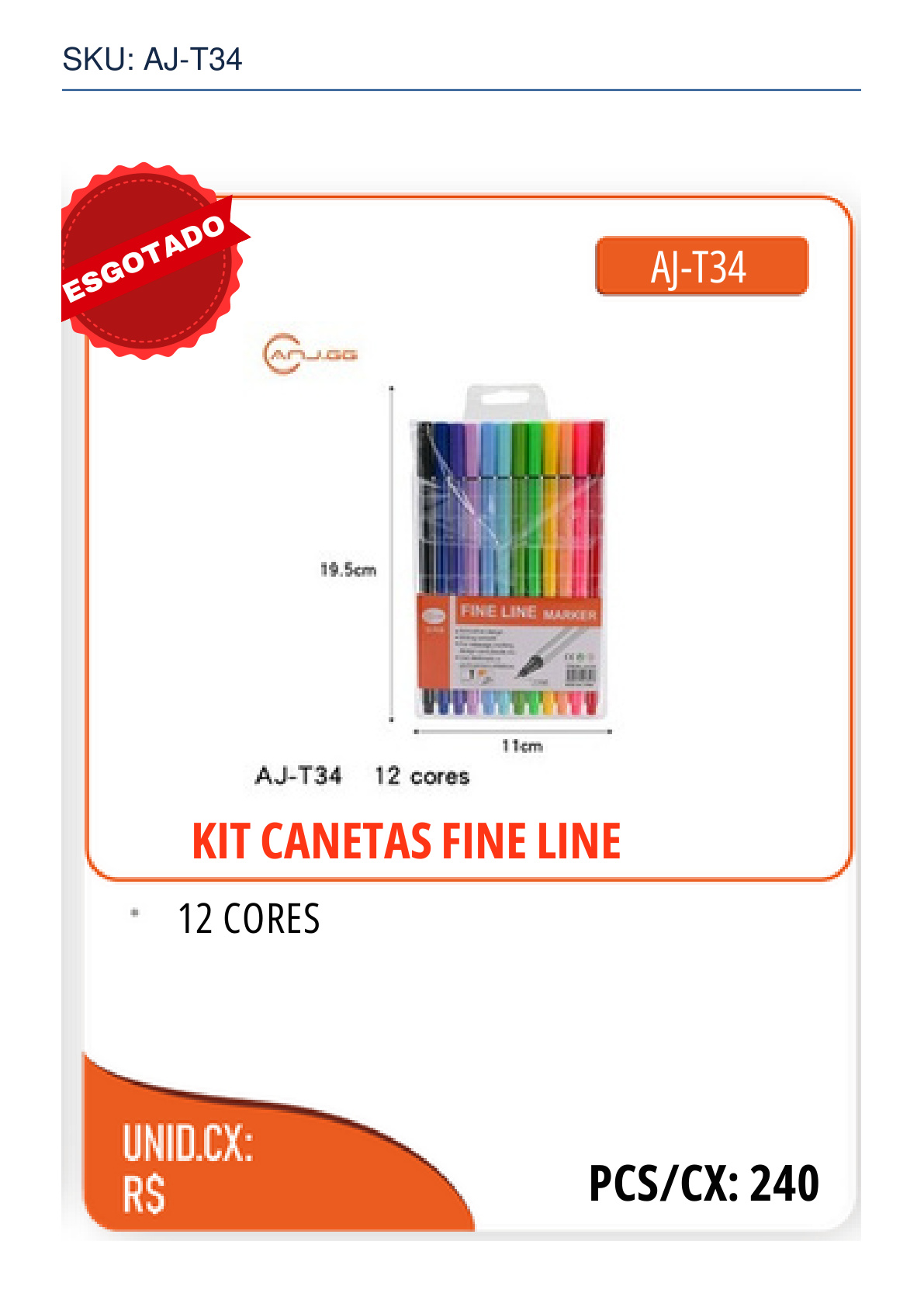 KIT CANETAS FINE LINE