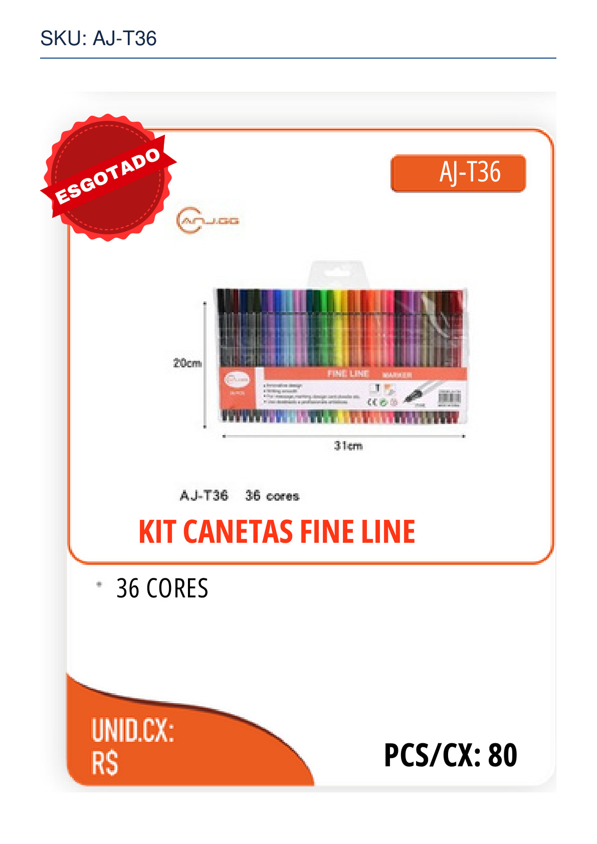 KIT CANETAS FINE LINE