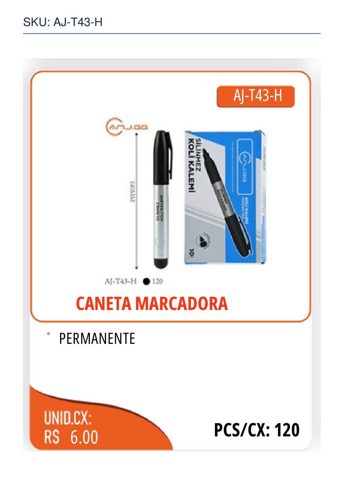 CANETA MARCADORA